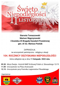 Uroczystość 11 Listopada. Narodowe Święto Niepodległości 